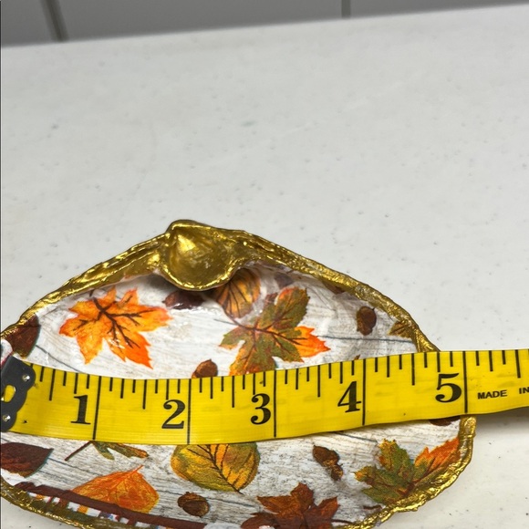 Decorative Autumn Leaf Trinket Dish Shell - Picture 7 of 8